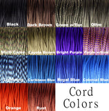Nylon Cord Colors for Prusik Knot, Carabiner, and Stopper Nuts Necklace