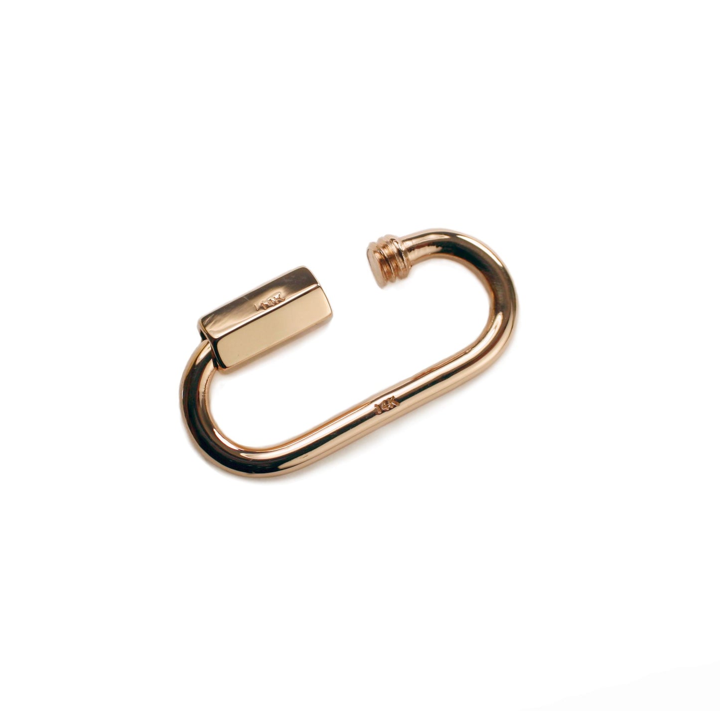 29 mm 14 Karat Gold Quick Link Miniature Lock - Carabiner