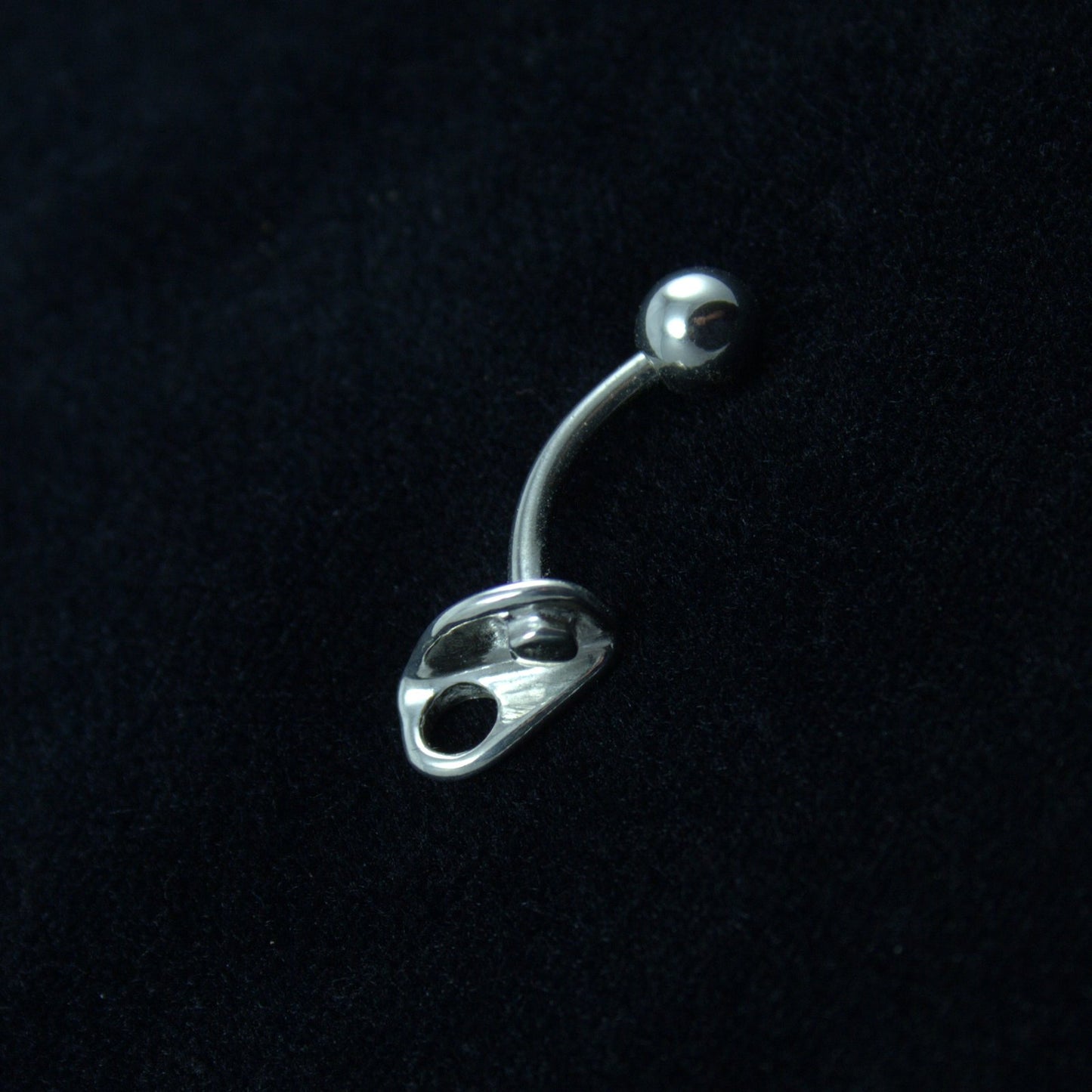 Bolt Hanger Navel Ring - Handmade in sterling silver