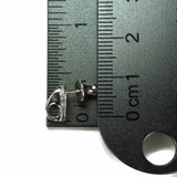 Bolt Hanger Anchor Post Earring Pair - Handmade in sterling silver - Dimensions
