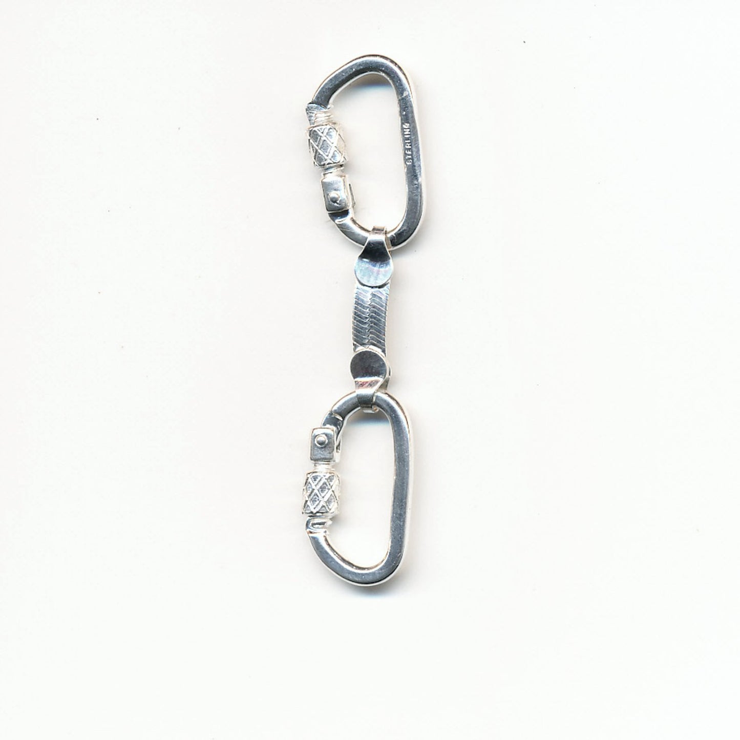 Rock Climbing Miniature Quickdraw - Handmade in sterling silver