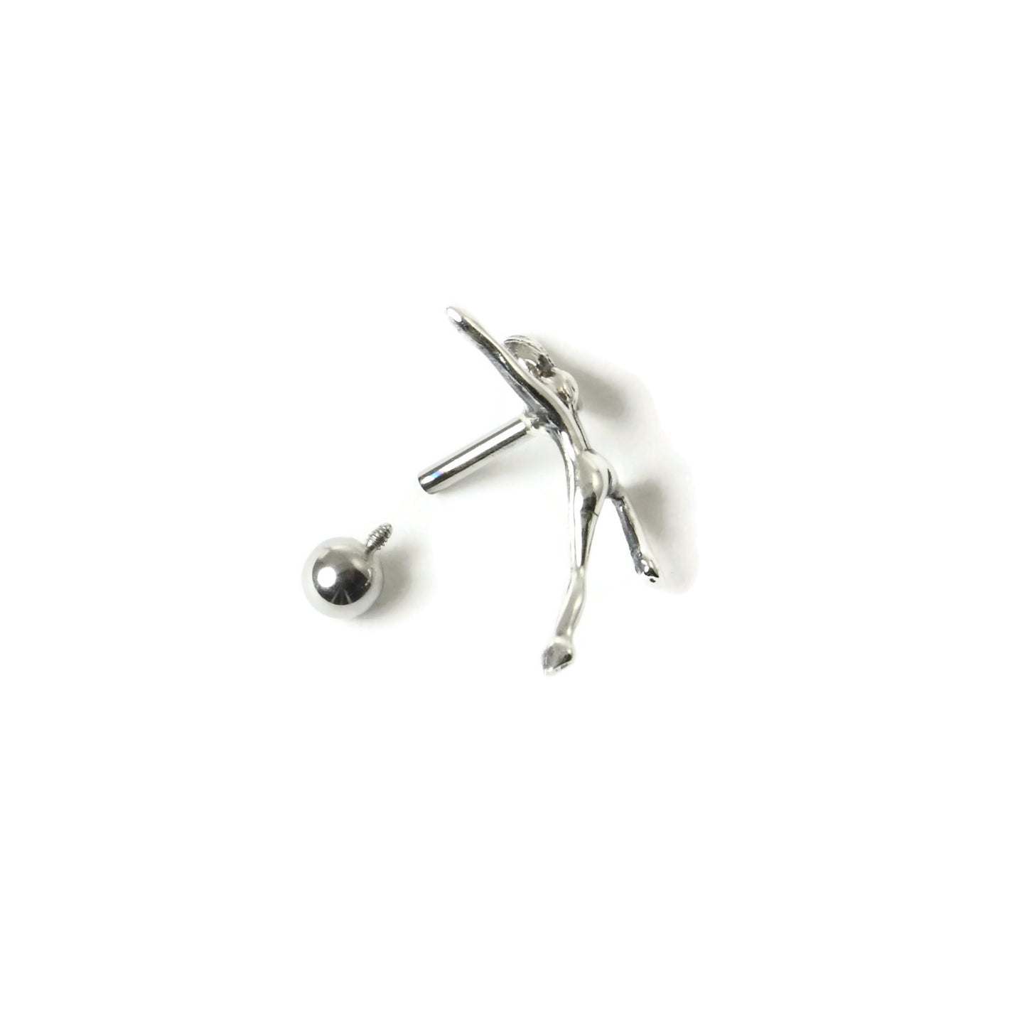 Climbing Girl Earring Pair - Sterling Silver - Rock Climbing Jewelry