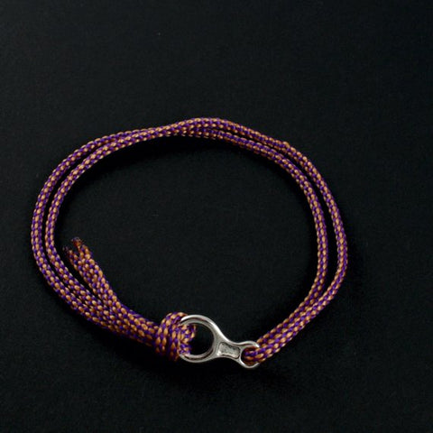 Figure 8 Descender Bracelet - Handmade in sterling silver - Shown in purple gold