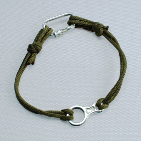 Figure 8 Descender and Functional Carabiner Bracelet - Handmade in sterling silver