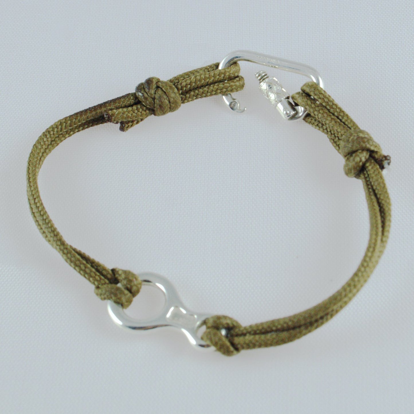 Figure 8 Descender and Functional Carabiner Bracelet - Handmade in sterling silver