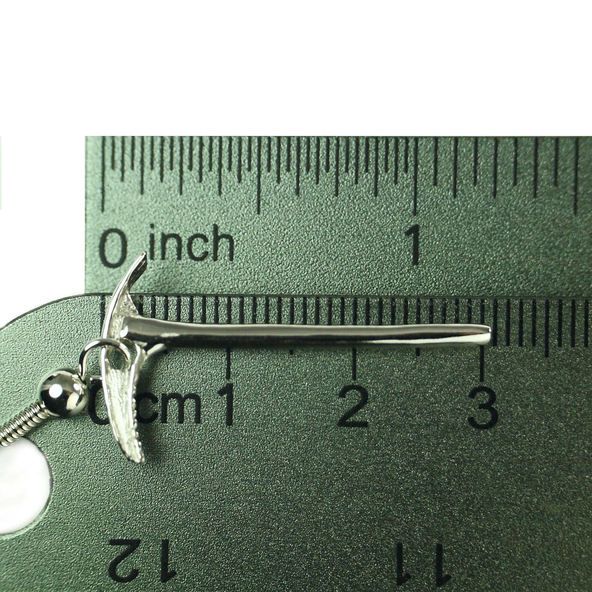 sterling silver miniature ice axe dangle earring pair - Axe dimensions