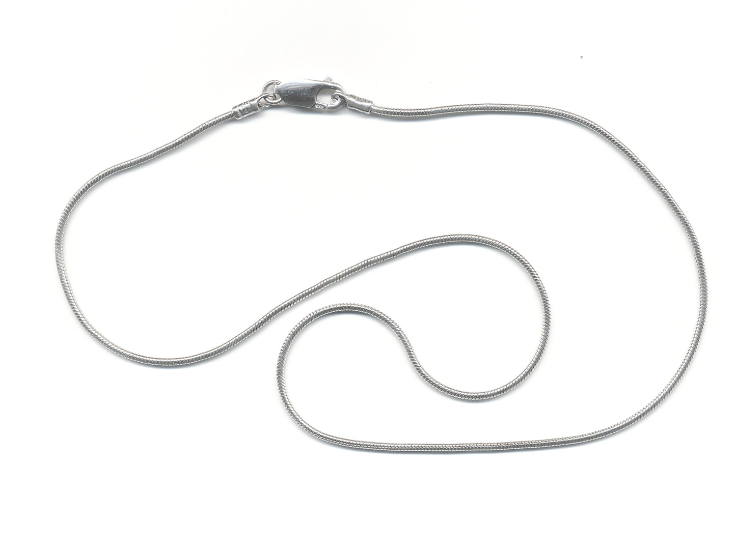 sterling silver snake chain necklace with lobster clasp