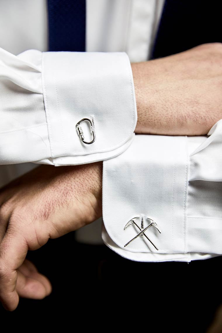 Cuff Links for Climbers - Rock Climbing Jewelry