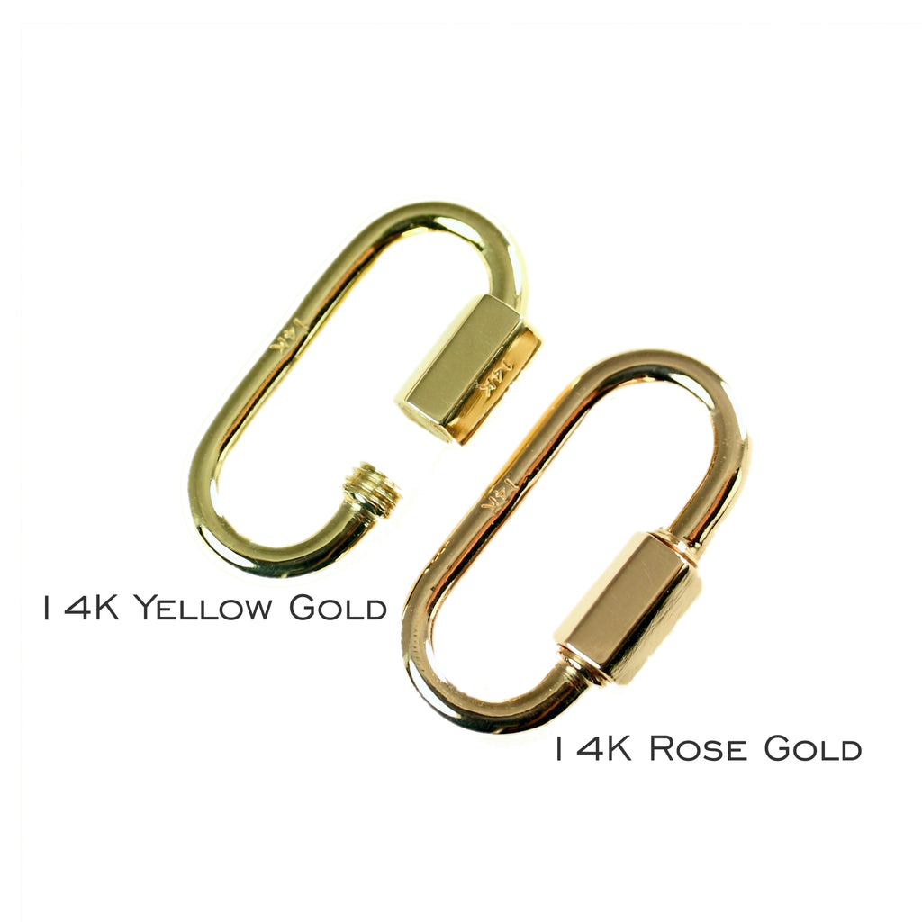 20 mm 14 Karat Gold Quick Link Miniature Lock - Carabiner – Rock Climbing  Jewelry