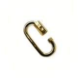 29 mm 18 karat solid gold quick link miniature lock carabiner - open