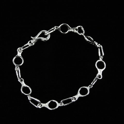Figure 8 Descender Linked Bracelet - Handmade in sterling silver