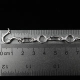 Figure 8 Descender Linked Bracelet - Handmade in sterling silver - Ruler view