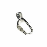 Bolt Hanger with Carabiner Miniature  Post Earrings - More detail