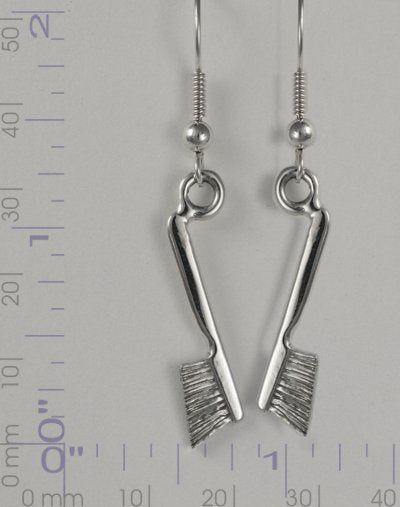 Chalk Brush Dangle Earring Pair - Handmade in sterling silver