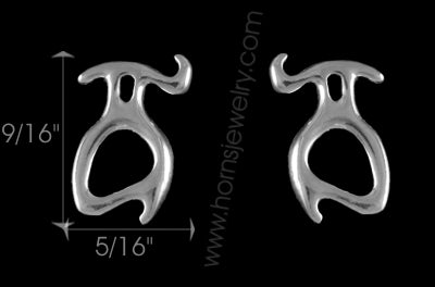 Canyoneering Descender Post Earrings - Handmade in sterling silver