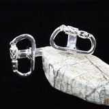 Functional Carabiner Cuff Link Pair -Sterling - Rock Climbing Jewelry