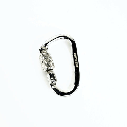 sterling silver miniature carabiner lock - clasp