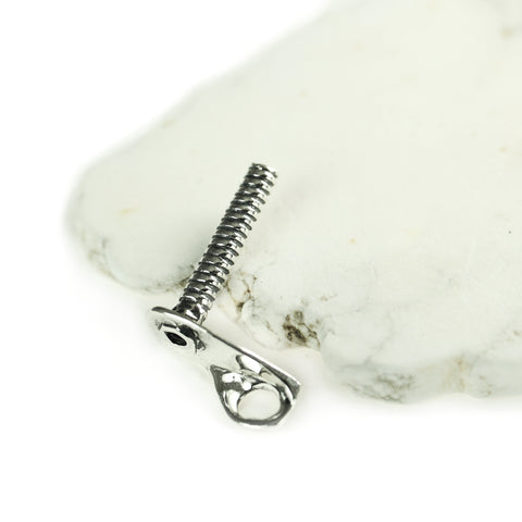 climbers-miniature-ice-screw-anchor-pendant-sterling-front view