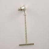 Pin back clutch detail for Ice Tool Ice Axe Tie Tack - Handmade in sterling silver