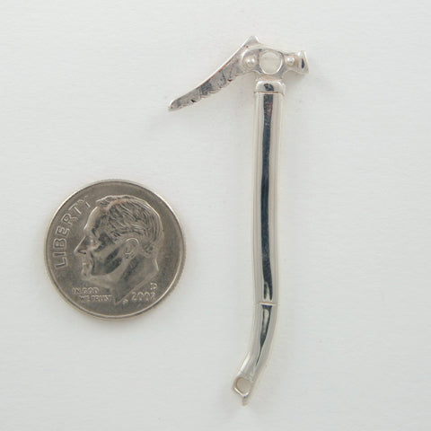 Ice Tool Ice Axe Tie Tack - Handmade in sterling silver