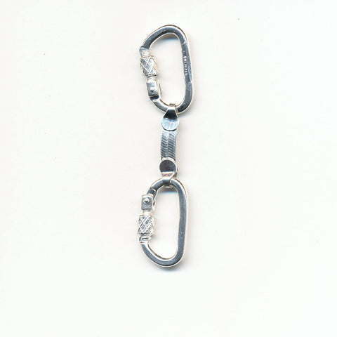 Rock Climbing Miniature Quickdraw - Handmade in sterling silver