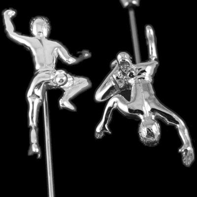 Climbing Guy Figure Stickpin - Handmade in sterling silver