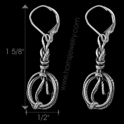 Climbing Coiled Rope Earrings - Handmade in sterling silver - Tight coil