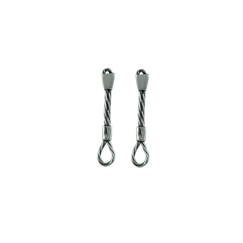 Climbing Stopper Nut Earring Pair - Handmade in sterling silver