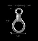 Figure 8 Descender Miniature - Handmade in sterling silver - Dimensions