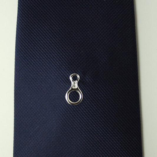 Figure 8 Descender Tie Tack 15 mm - Handmade in sterling silver