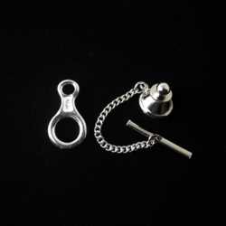 Figure 8 Miniature Descender 20 mm - Handmade in sterling silver