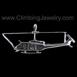 Huey Helicopter Pendant - Handmade in sterling silver