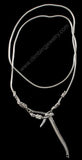 Climbing Rope Chain Necklace with Carabiner Clasp and Ice Tool Pendant- Handmade in sterling silver - Detail