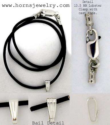 Leather Cord Necklace with Sterling Silver Findings