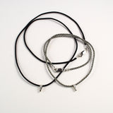 nylon cord with sterling silver findings necklace