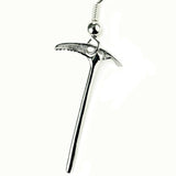 sterling silver miniature ice axe dangle earring pair details